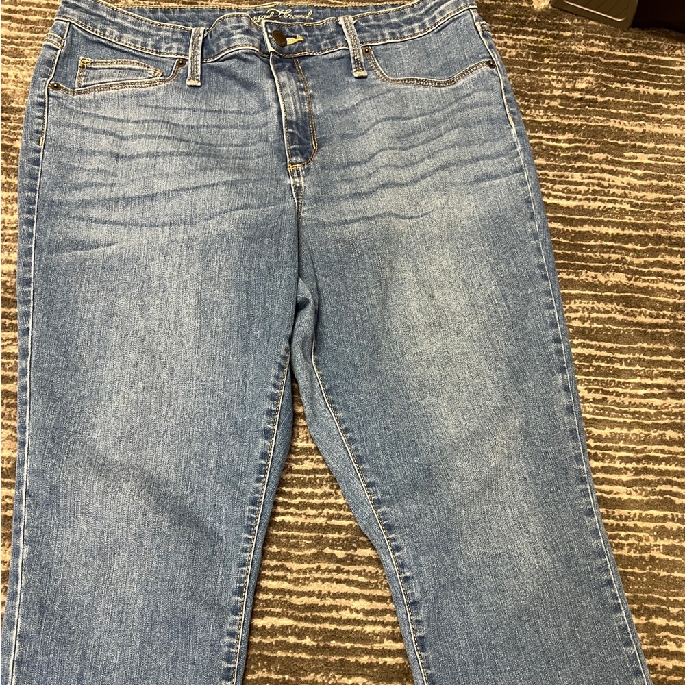 Blue and navy jeans